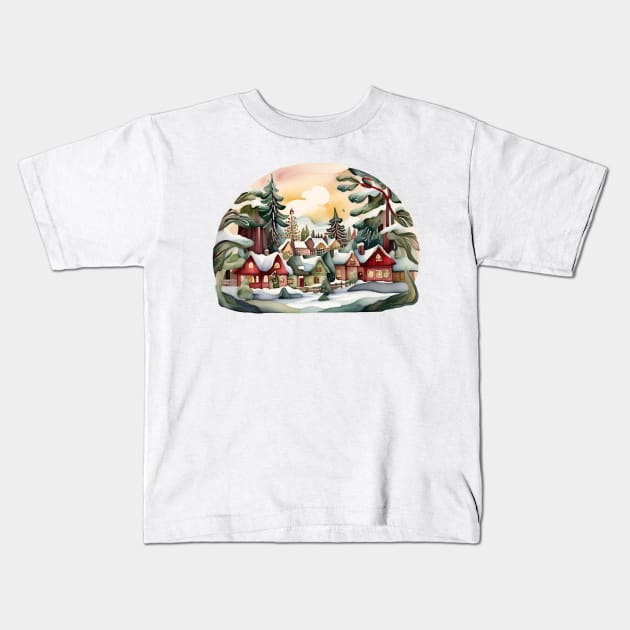 winter Kids T-Shirt by godzilla